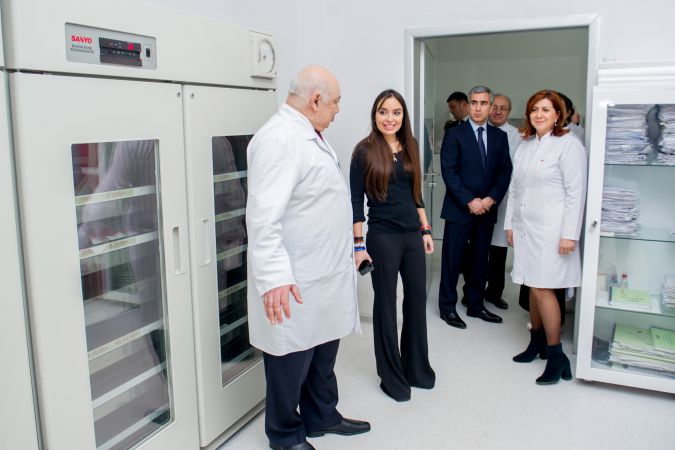 Heydar Aliyev Foundation - Vice-president of the Heydar Aliyev Foundation Leyla Aliyeva visits the Research Haematology and Transfusiology Institute 