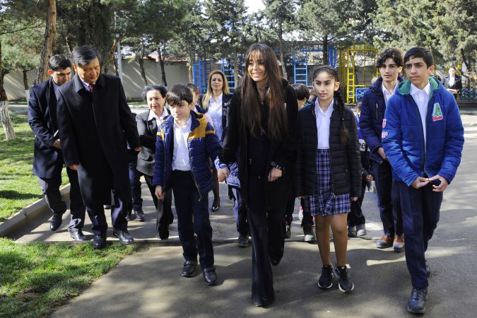 Heydar Aliyev Foundation - Vice-president of the Heydar Aliyev Foundation Leyla Aliyeva meets inhabitants of Children’s Home No.2 in Surakhany district