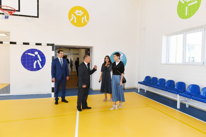 Heydar Aliyev Foundation - Inauguration of a secondary school takes place in Melikchobanly village of Shamakhy